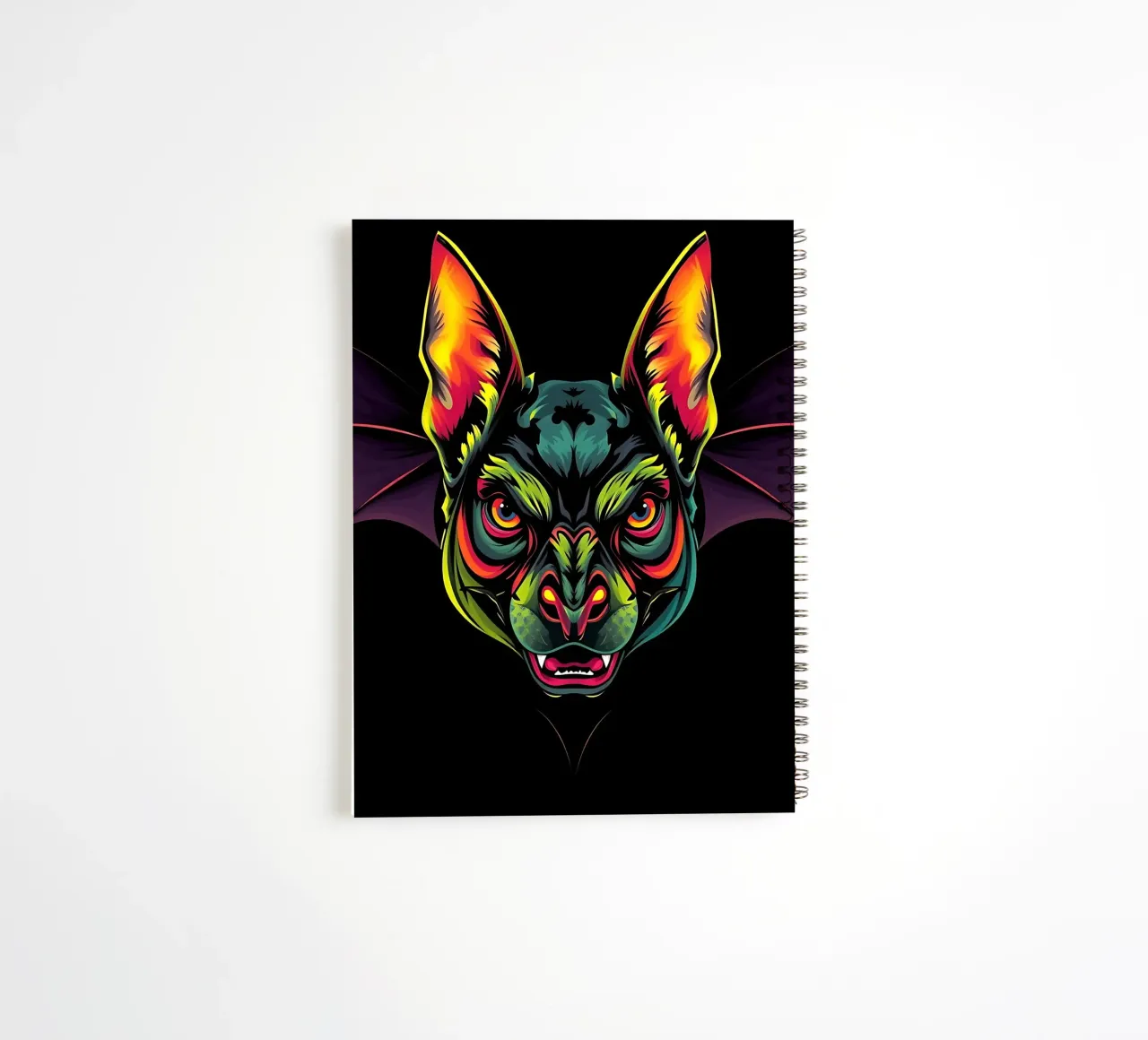 Bat_style_N_1 spiral notebook by Tierisch bunt by LK