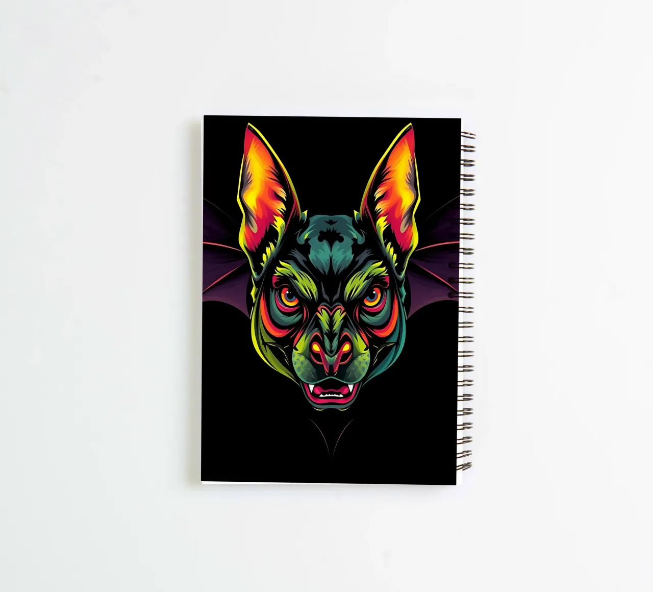 Bat_style_N_1 spiral notebook by Tierisch bunt by LK