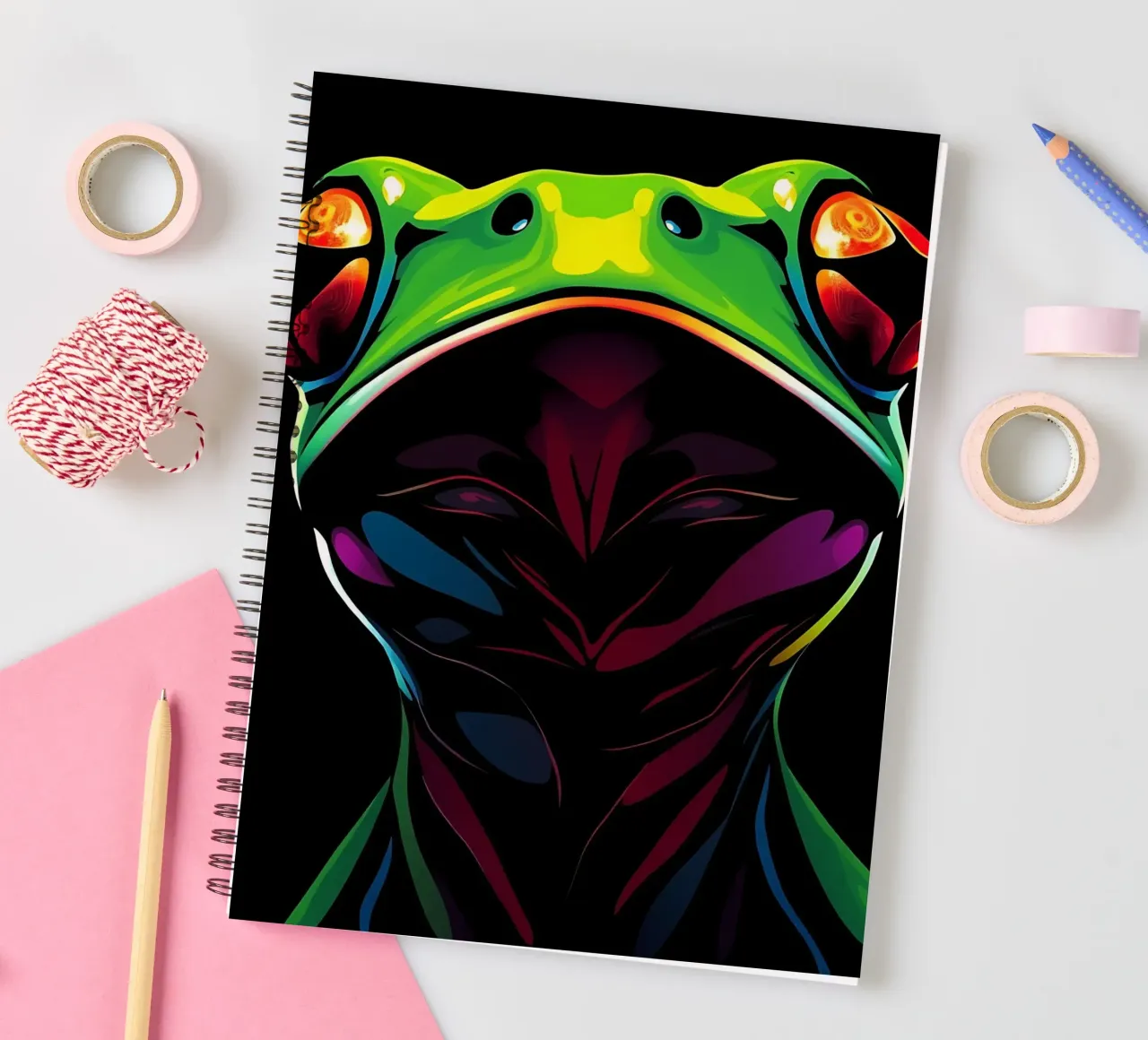 Frog_style_N_1 spiral notebook by Tierisch bunt by LK