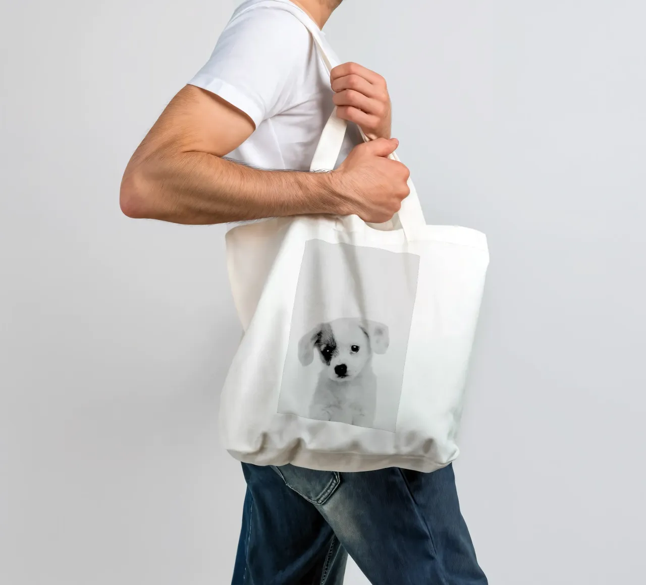 Puppy II Classic borsa in juta da Paws & Claws