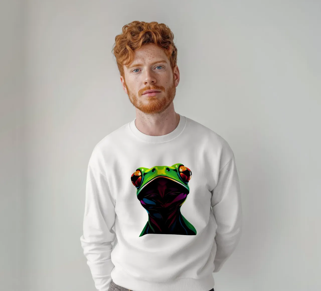Kikker_stijl_N_1a sweatshirt van Tierisch bunt by LK