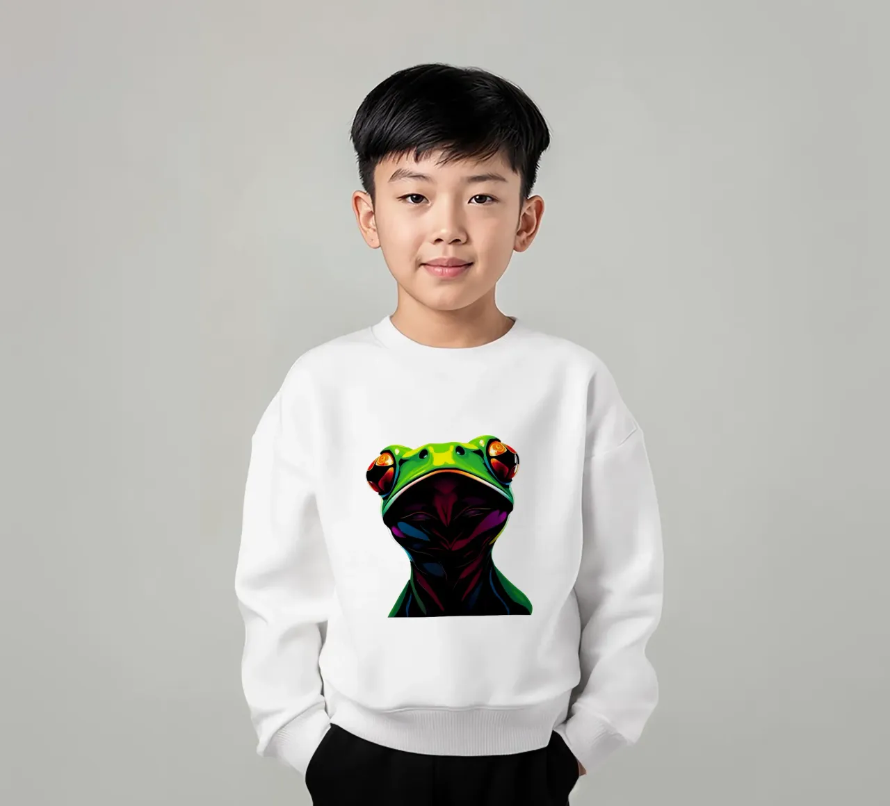 Stile_Rana_N_1a felpa bambino da Tierisch bunt by LK