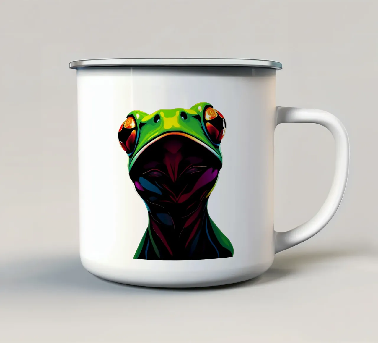 Estilo_rana_N_1a taza de esmalte de Tierisch bunt by LK