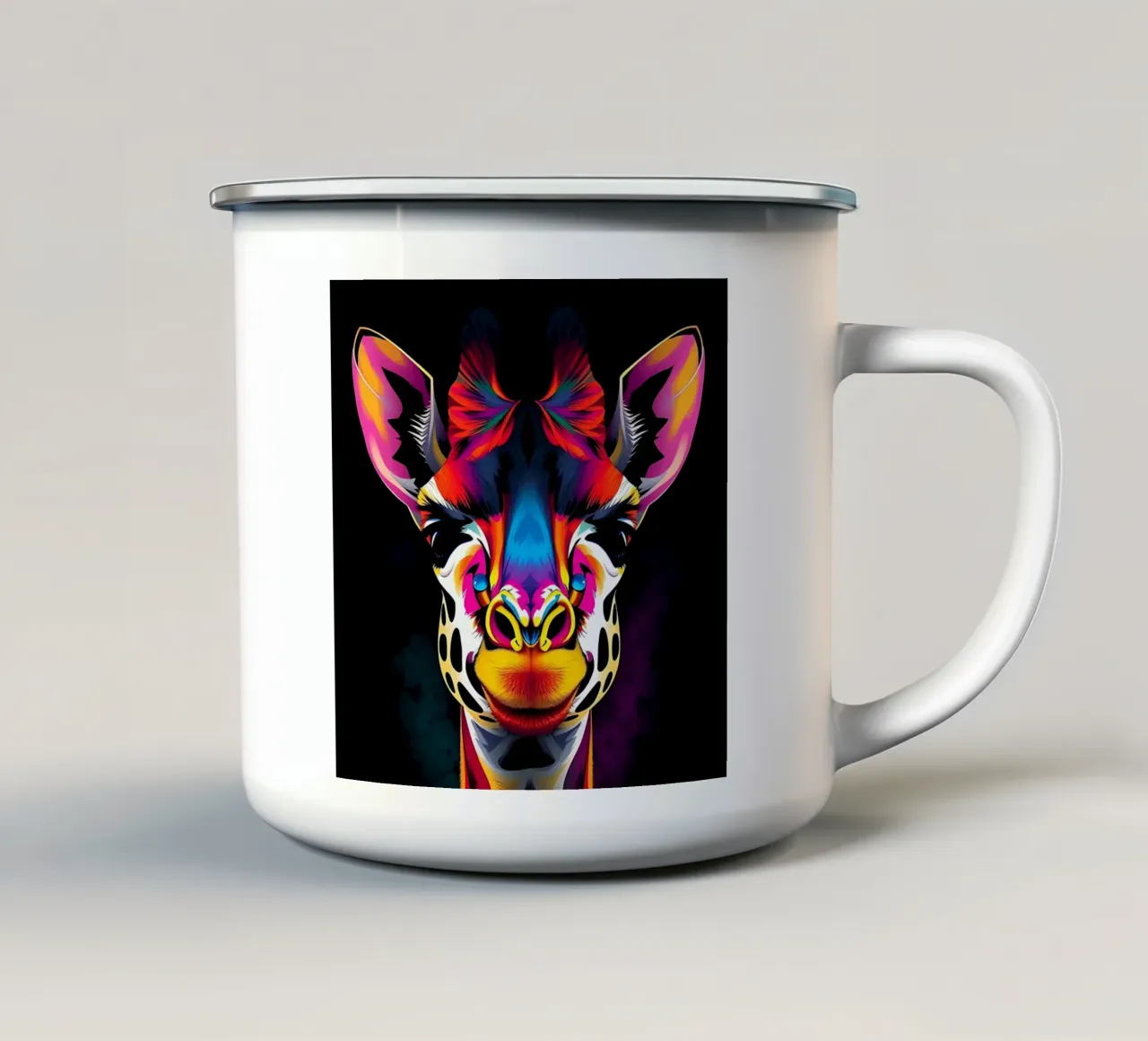 Giraffa_Stile_N_1 tazza in smalto da Tierisch bunt by LK