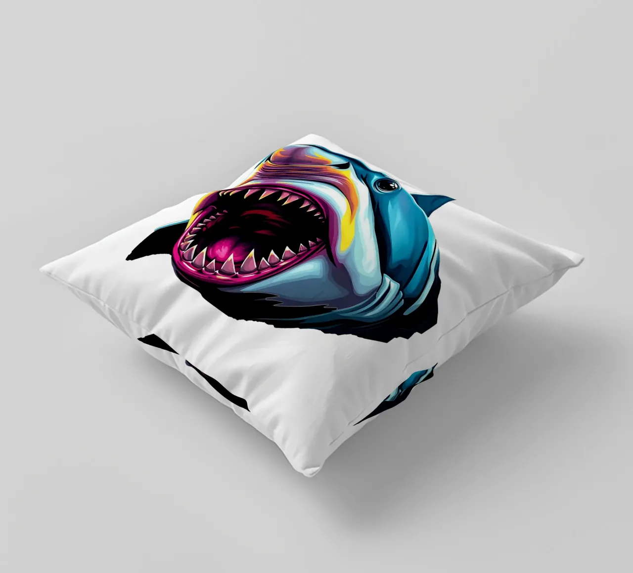 Squalo_stile_N_1a cuscino da Tierisch bunt by LK