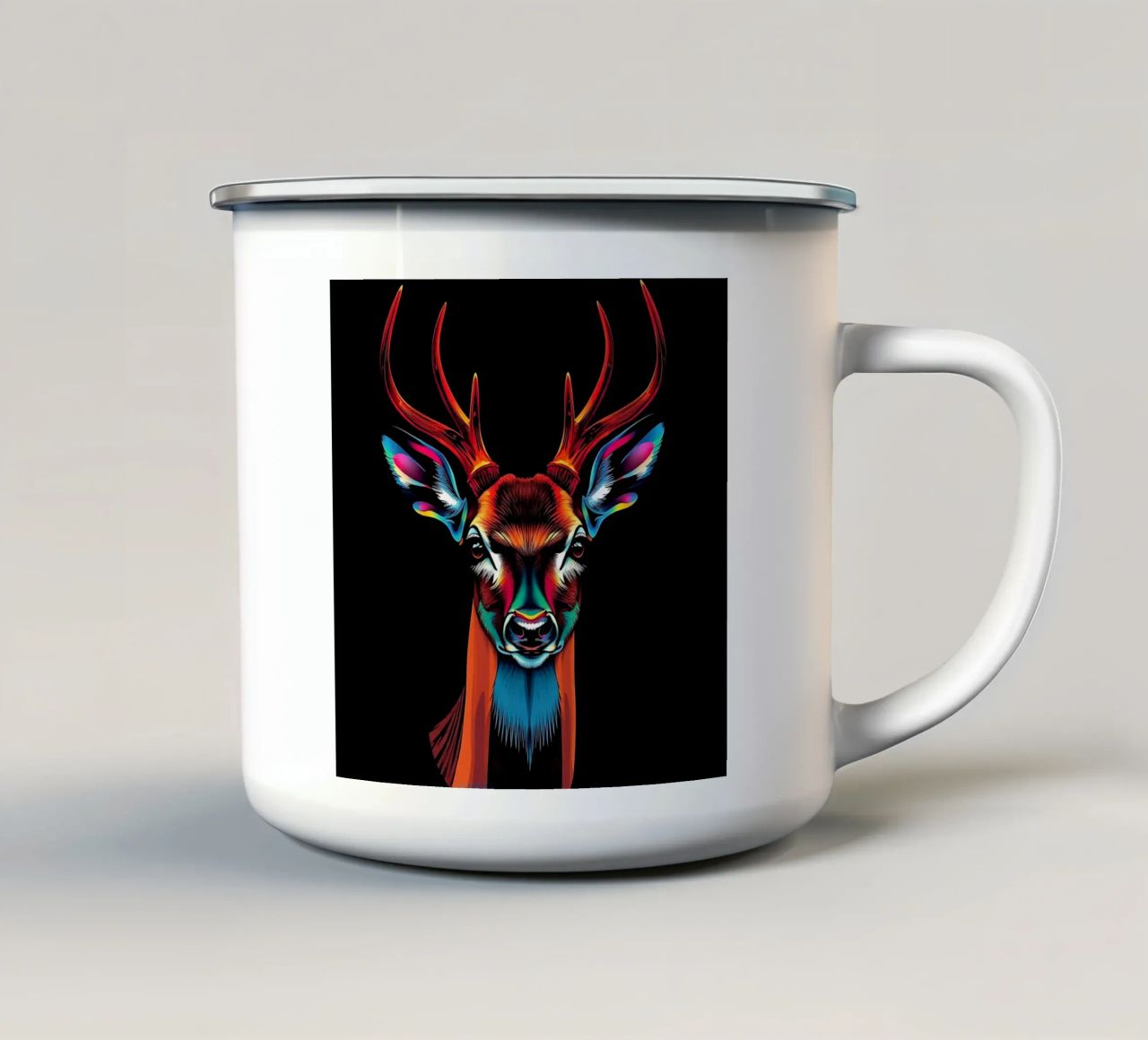 Cervo_stile_N_1 tazza in smalto da Tierisch bunt by LK