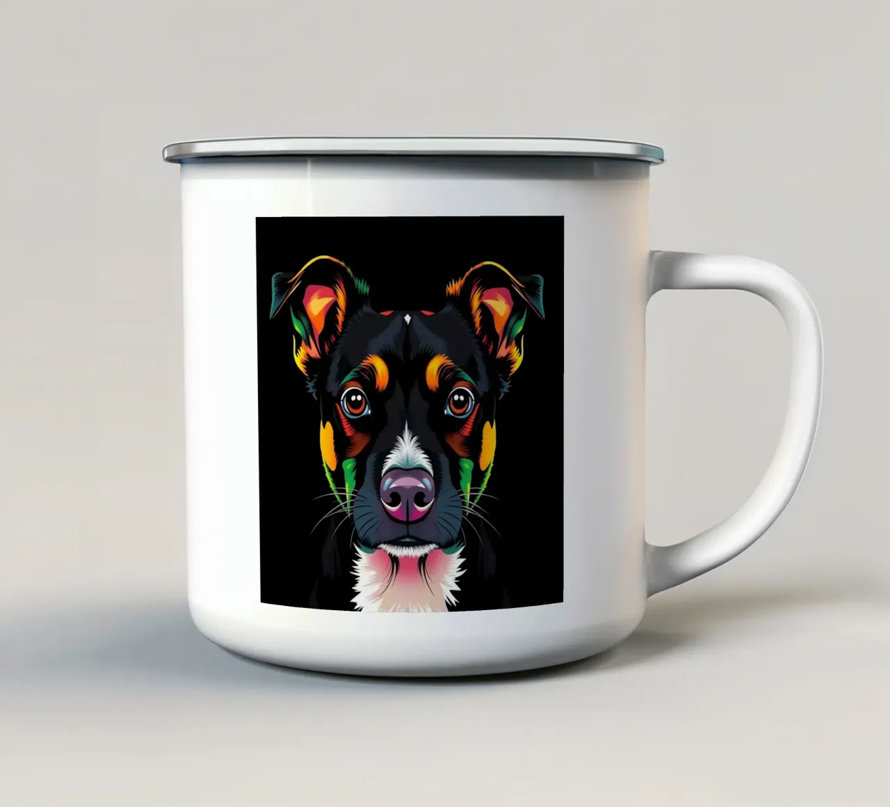 Cane_Stile_N_1 tazza in smalto da Tierisch bunt by LK