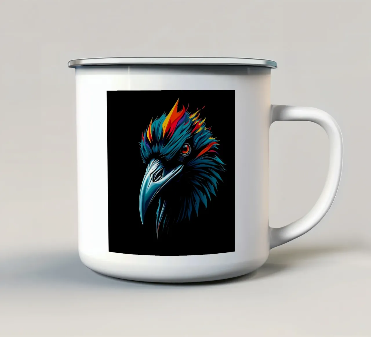 Corvo_Stile_N_1 tazza in smalto da Tierisch bunt by LK