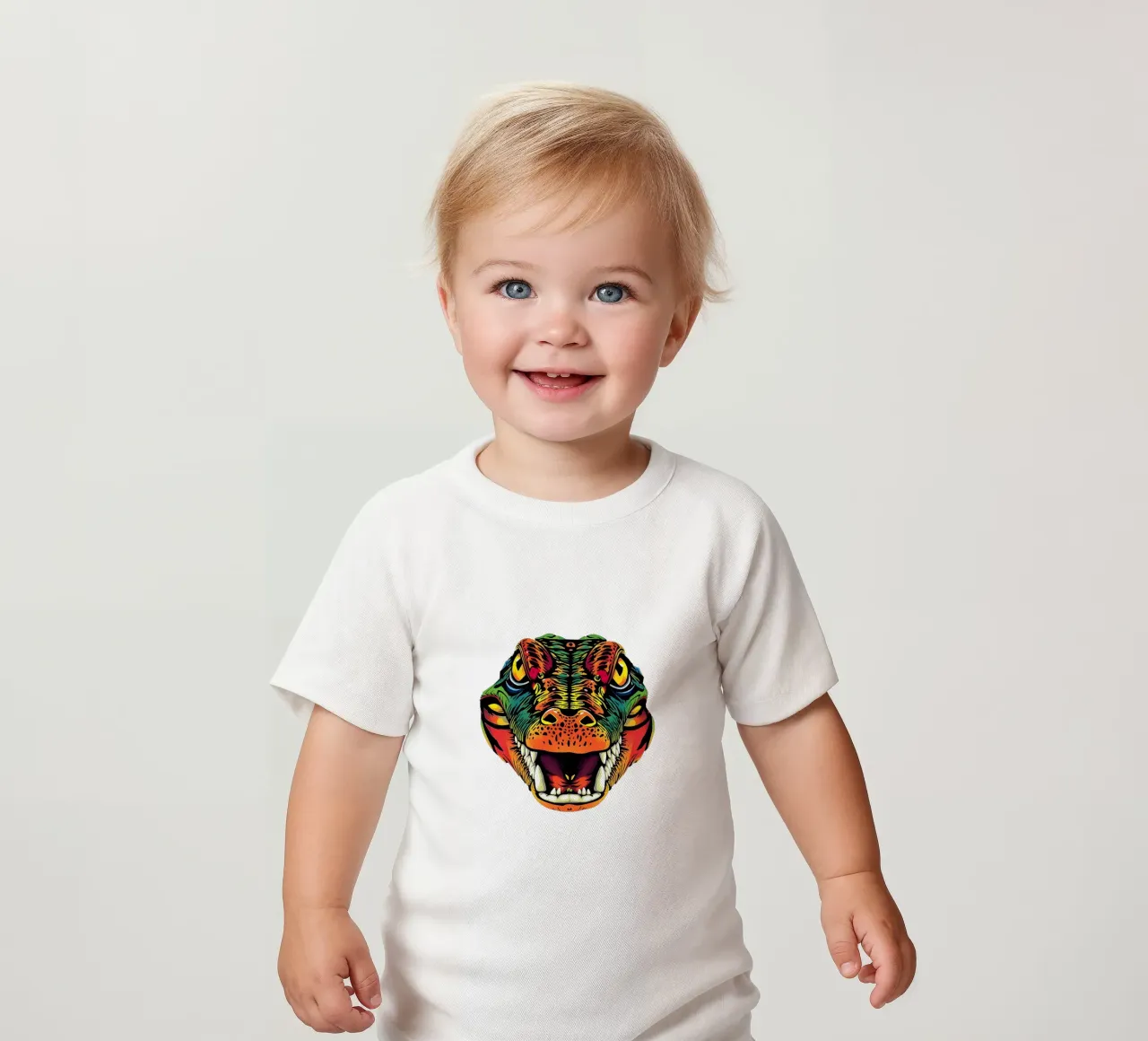 Cocodrilo_estilo_N_1a camiseta de bebé de Tierisch bunt by LK