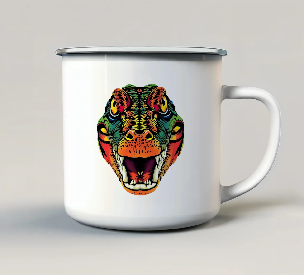Stile_coccodrillo_N_1a tazza in smalto da Tierisch bunt by LK
