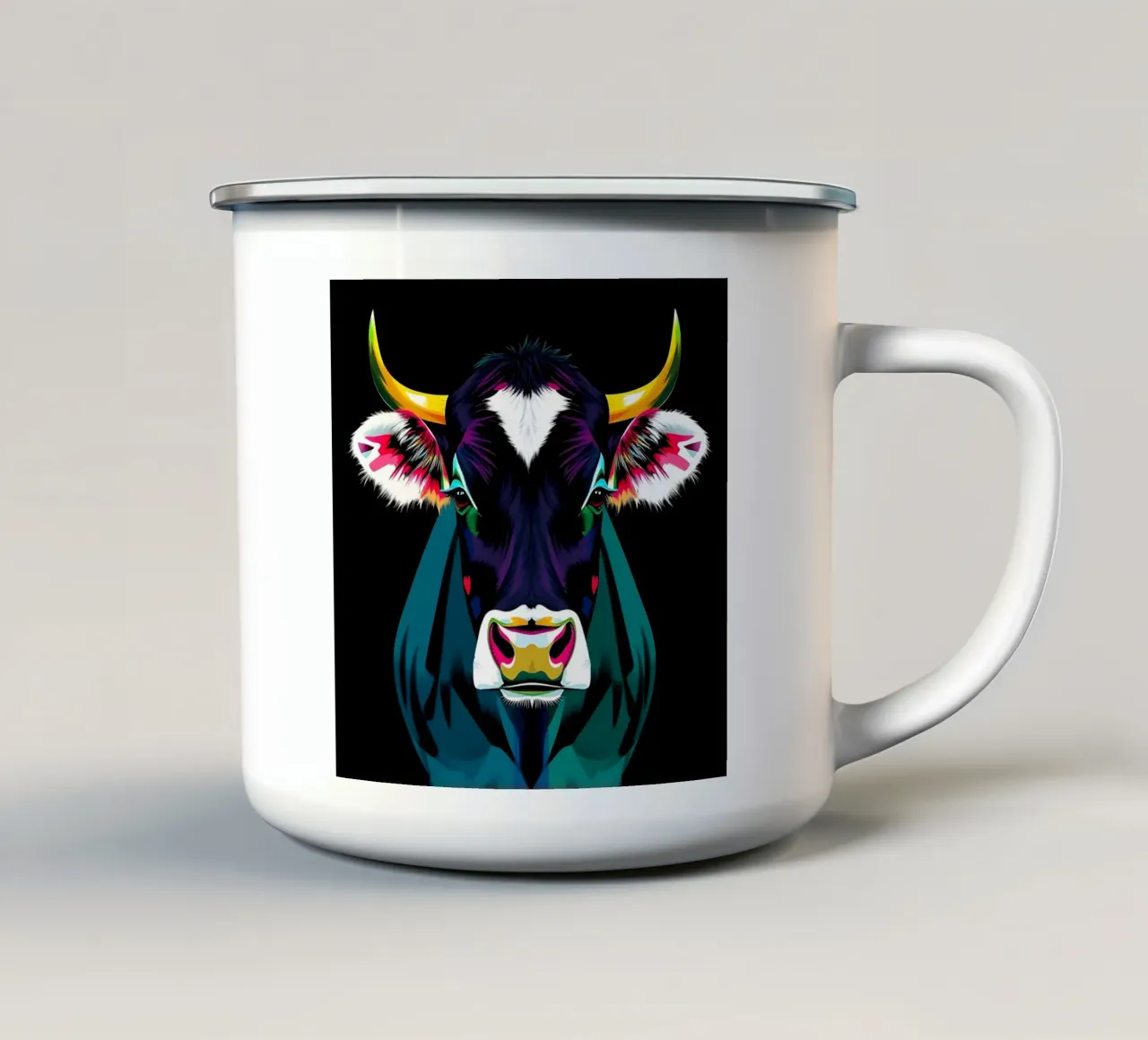 Stile_mucca_N_1 tazza in smalto da Tierisch bunt by LK