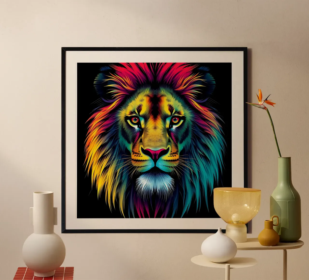 Lion_style_N_1 poster by Tierisch bunt by LK