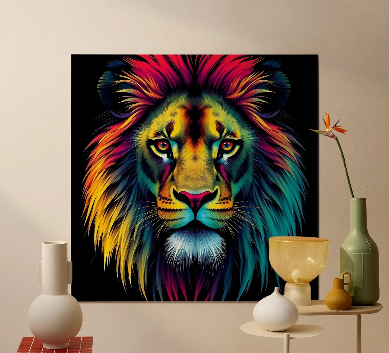 Lion_style_N_1 poster by Tierisch bunt by LK