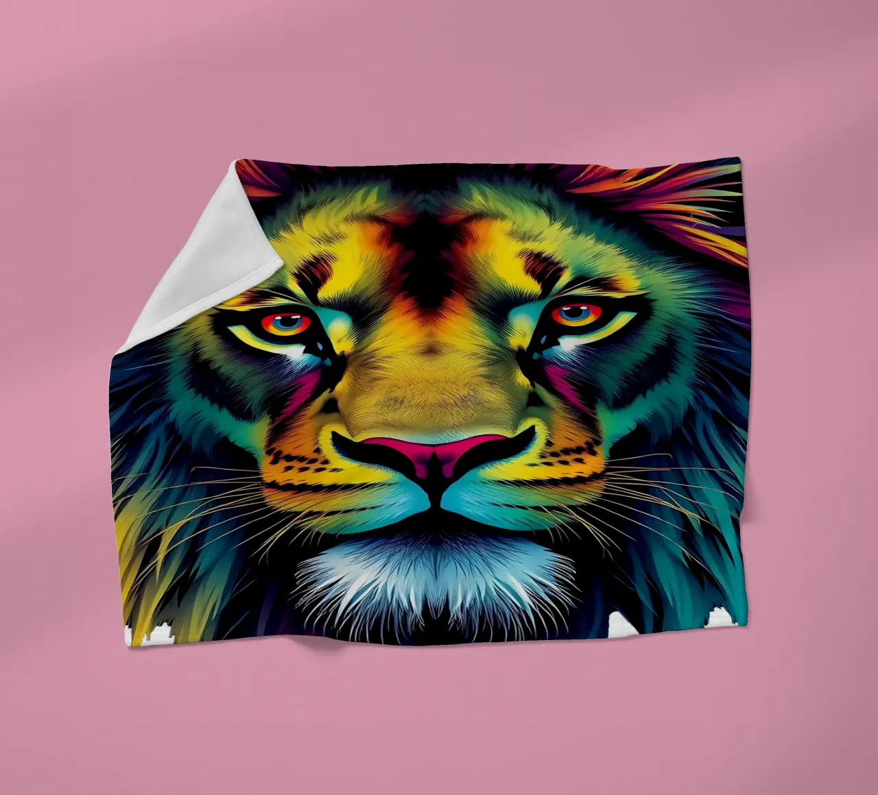 Stile_leone_N_1a coperta in pile da Tierisch bunt by LK