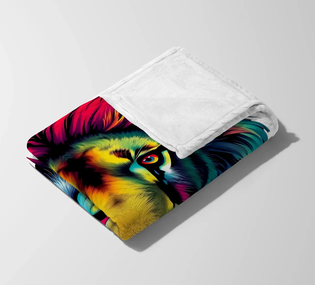 Stile_leone_N_1a coperta in pile da Tierisch bunt by LK
