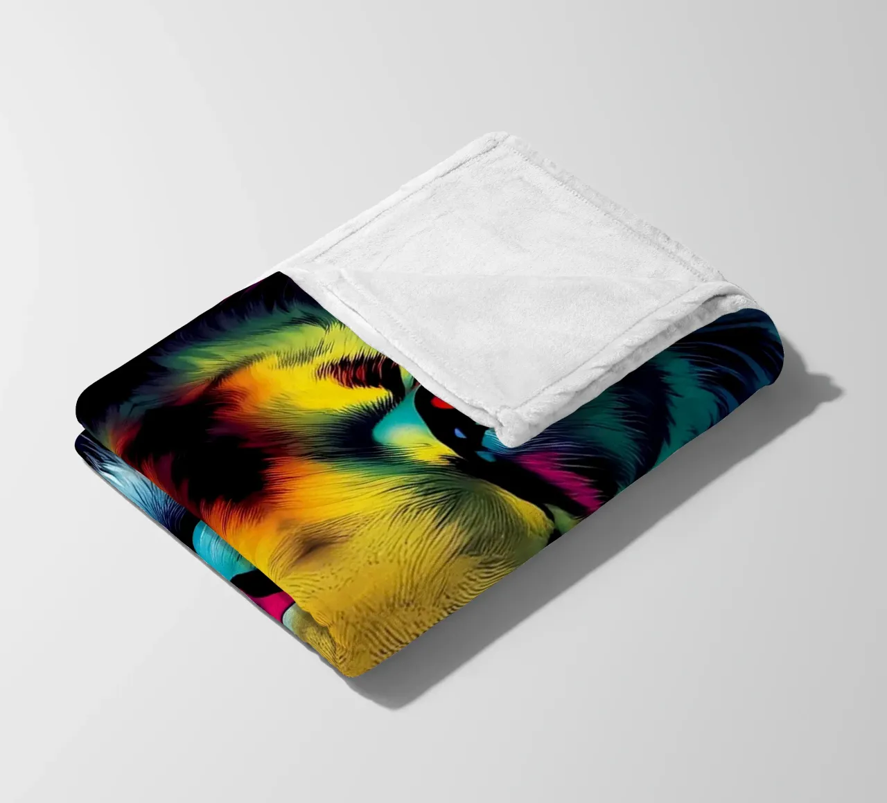 Stile_leone_N_1a coperta in pile da Tierisch bunt by LK