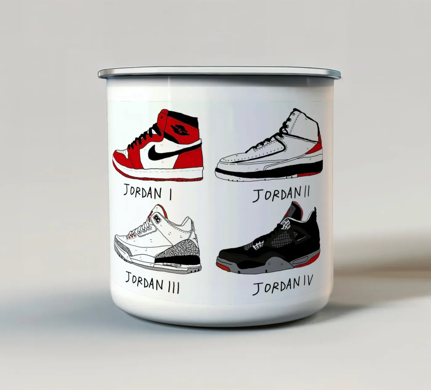 Jordan Evolution emaille mok van Nick Cocozza