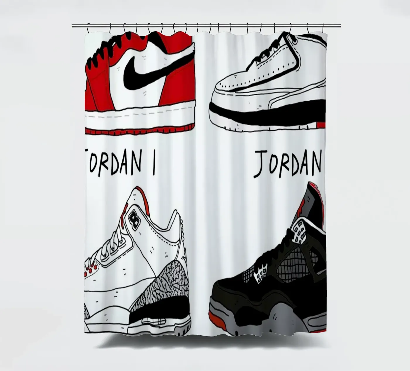 Jordan Evolution Duschvorhang von Nick Cocozza