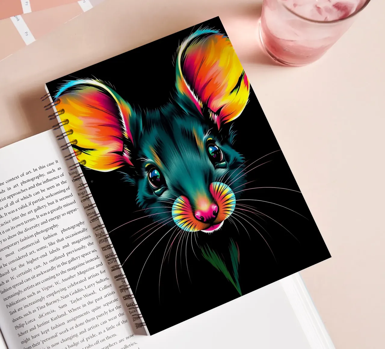 Mouse_style_N_1 spiral notebook by Tierisch bunt by LK