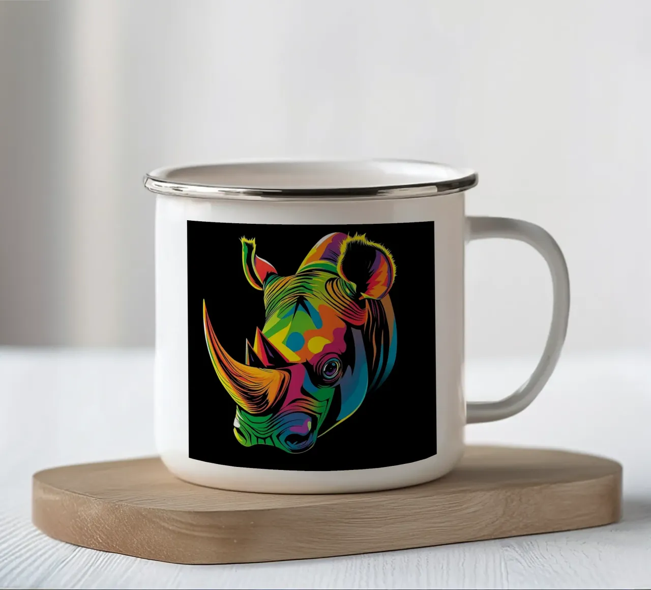Nashorn_Stil_N_1 tazza in smalto da Tierisch bunt by LK