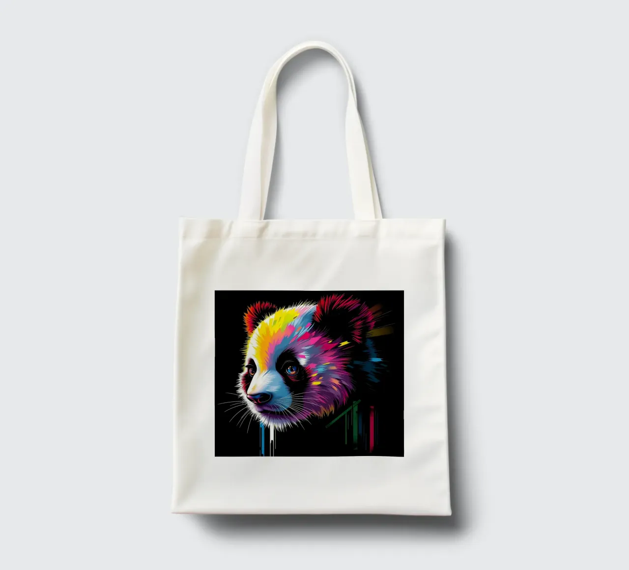 Panda_Style_N_1 borsa in juta da Tierisch bunt by LK