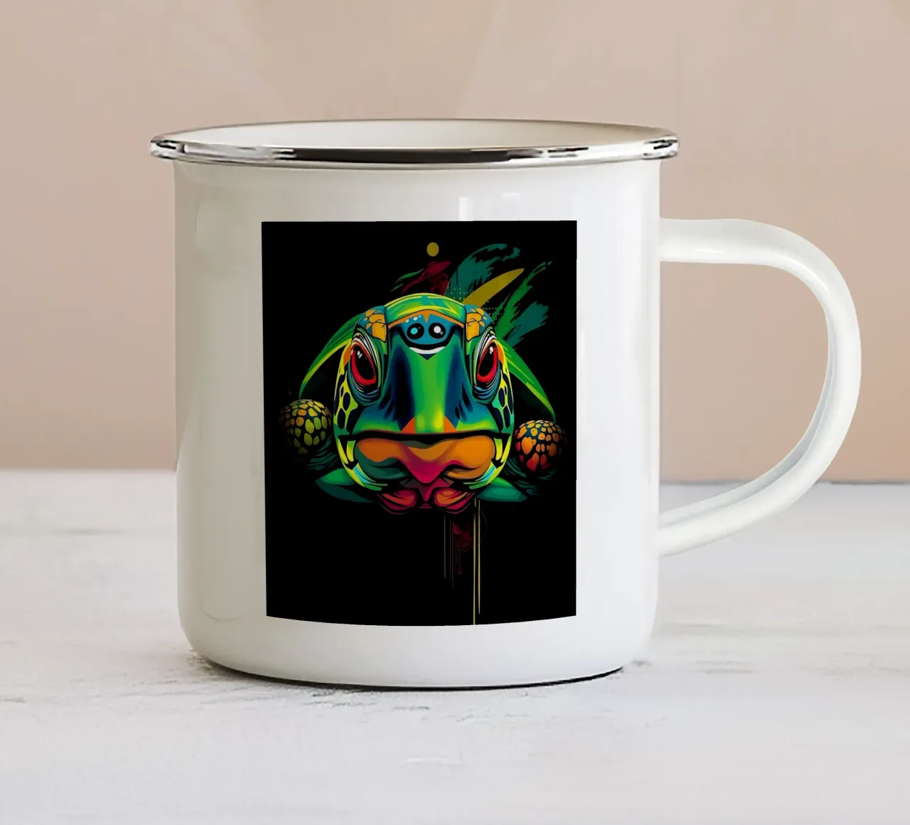 Stile_tartaruga_N_1 tazza in smalto da Tierisch bunt by LK