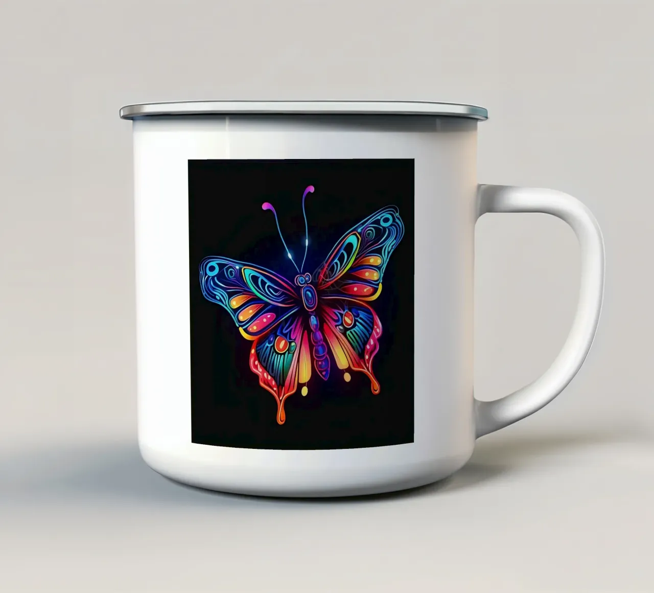 Stile_farfalla_N_1 tazza in smalto da Tierisch bunt by LK