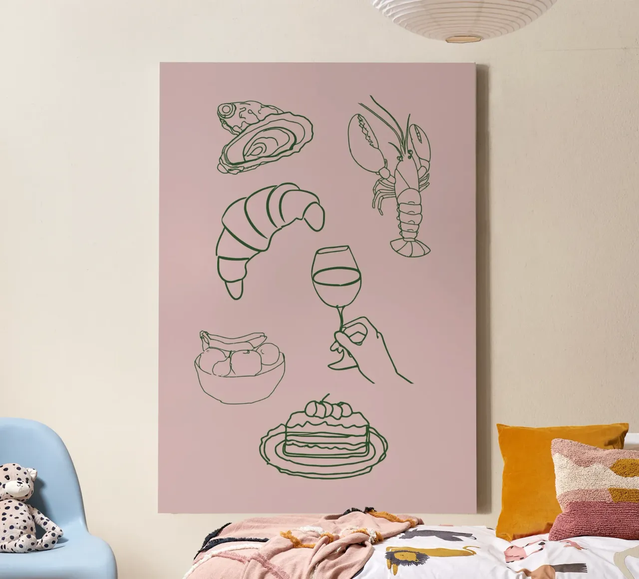 Foodie Feelings No 04 tela con Cornice a cassetta da treechild