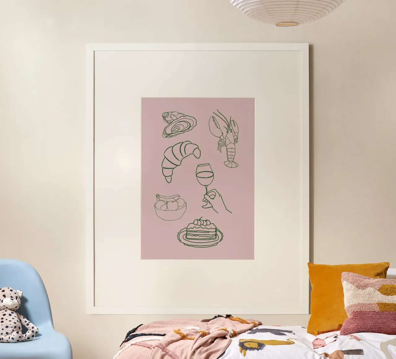 Foodie Feelings No 04 poster con telaio in alluminio da treechild