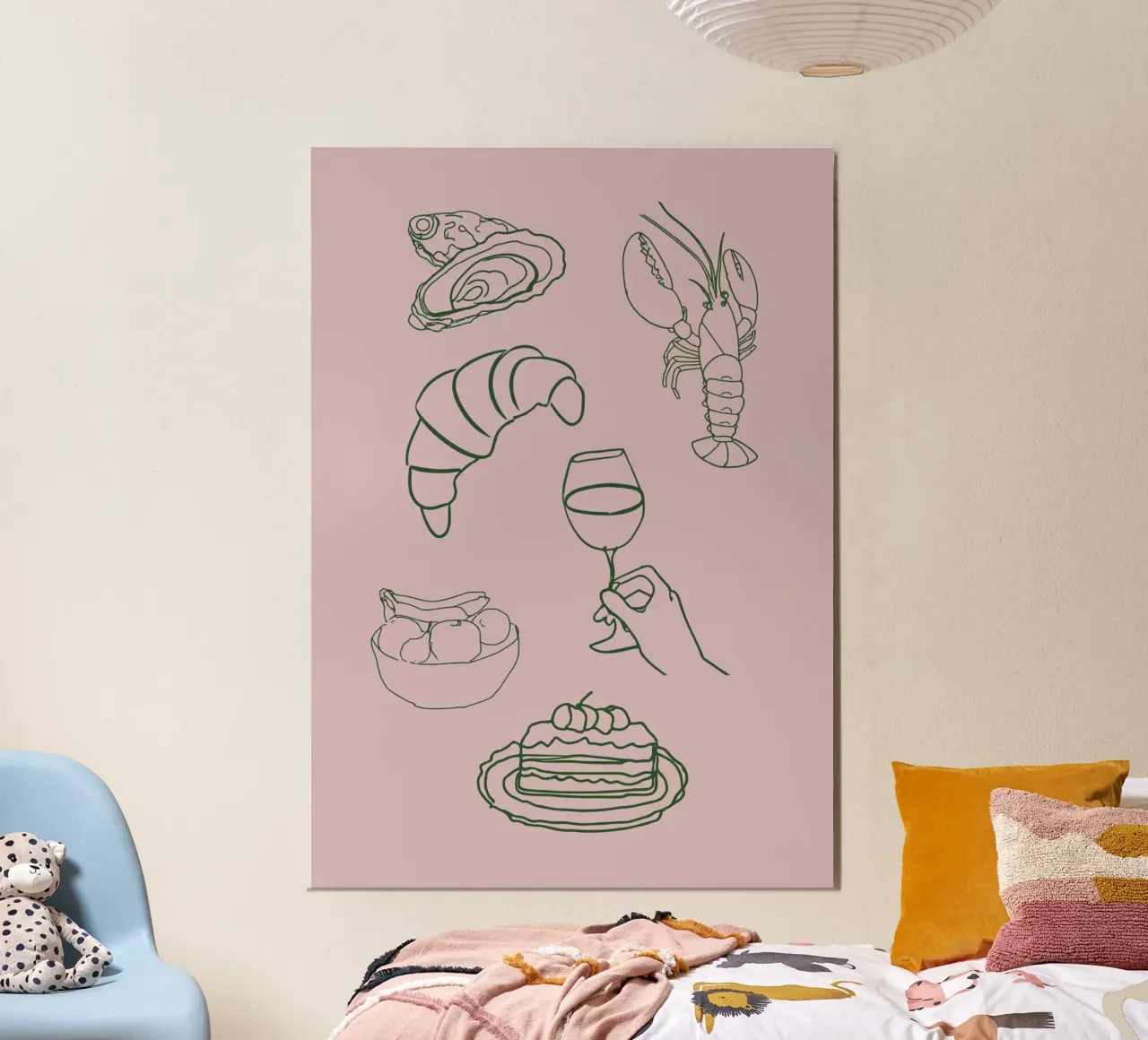Foodie Feelings No 04 poster con telaio in alluminio da treechild