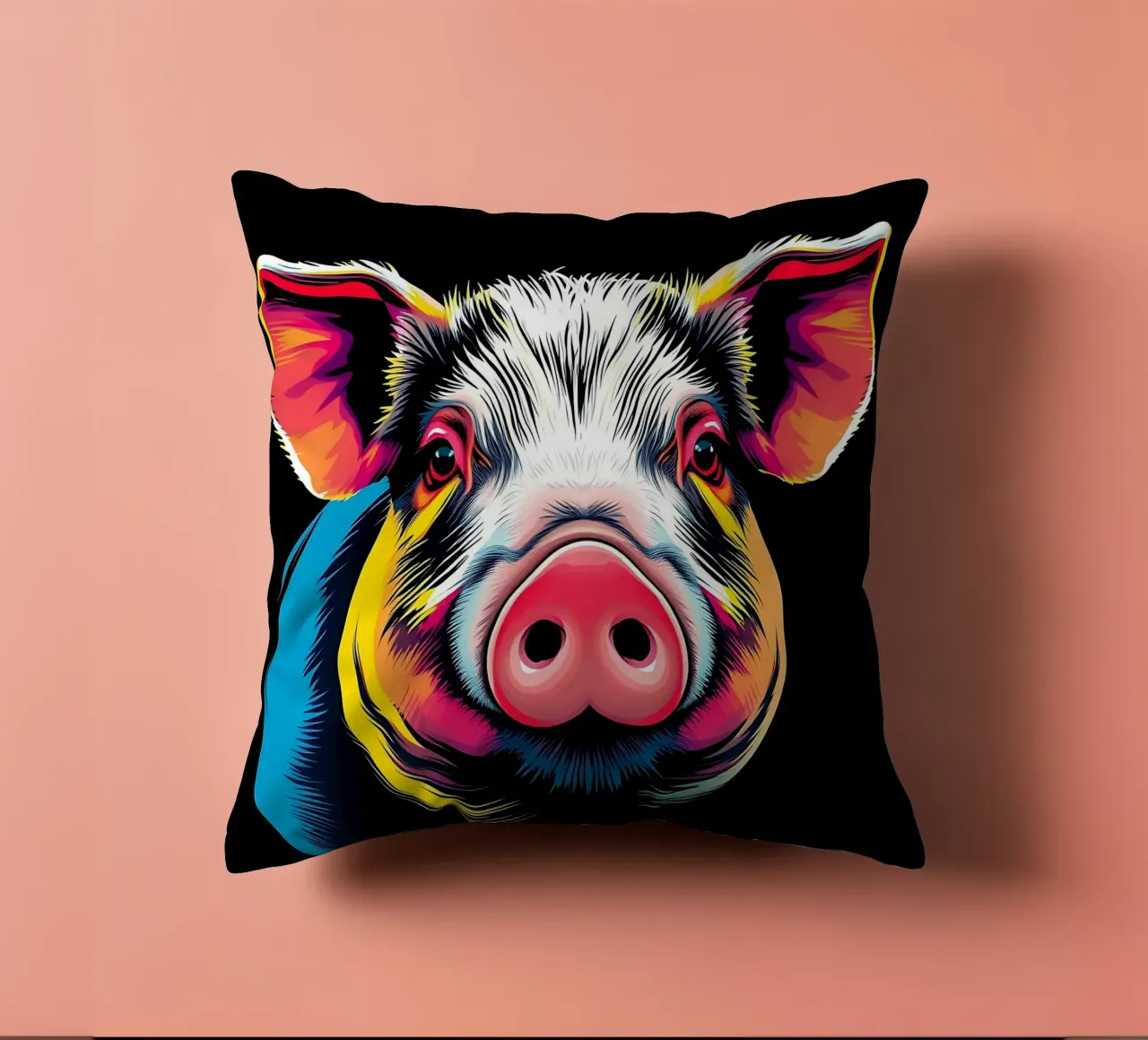 Stile_maiale_N_1 cuscino da Tierisch bunt by LK