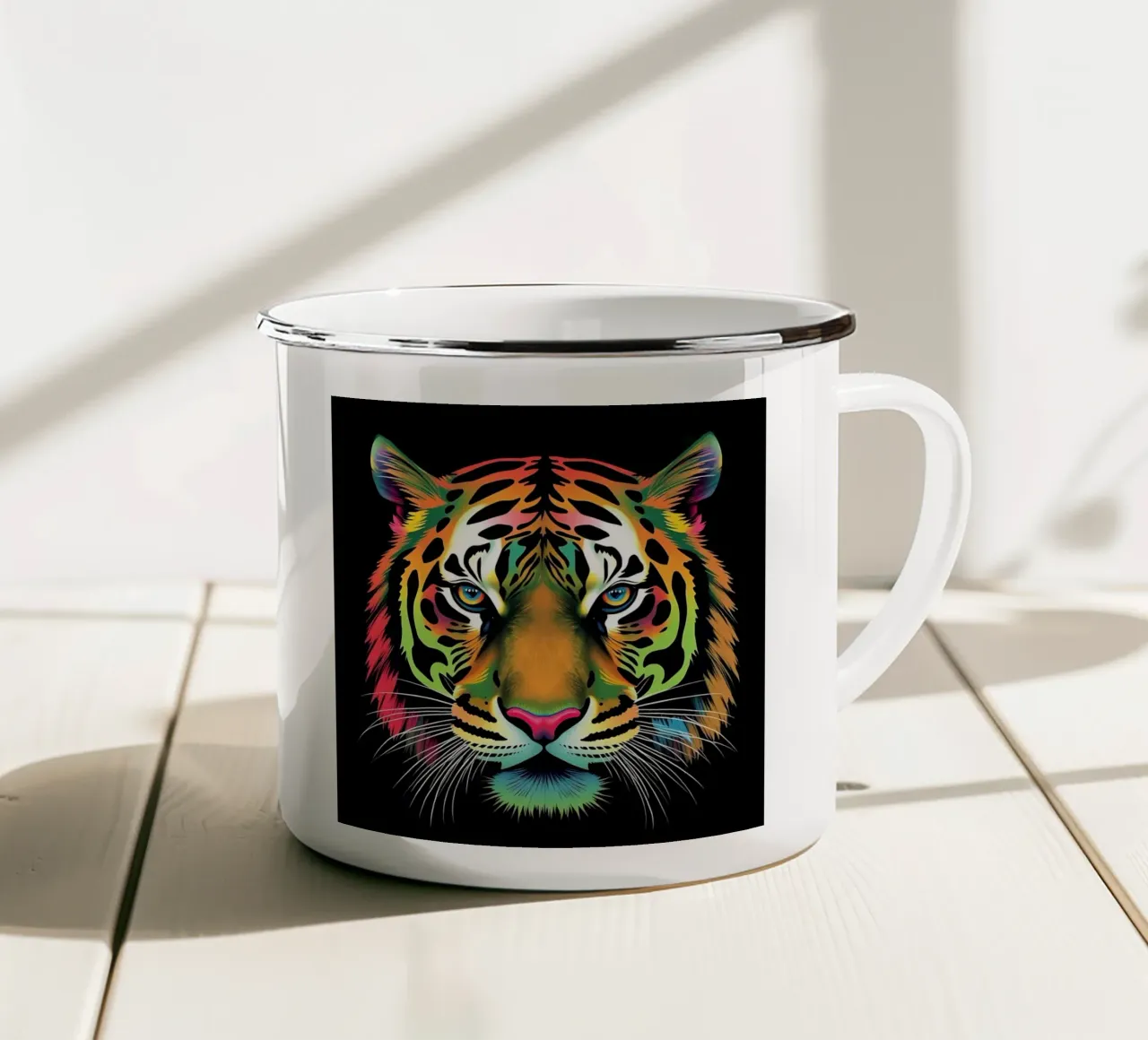 Stile_tigre_N_1 tazza in smalto da Tierisch bunt by LK