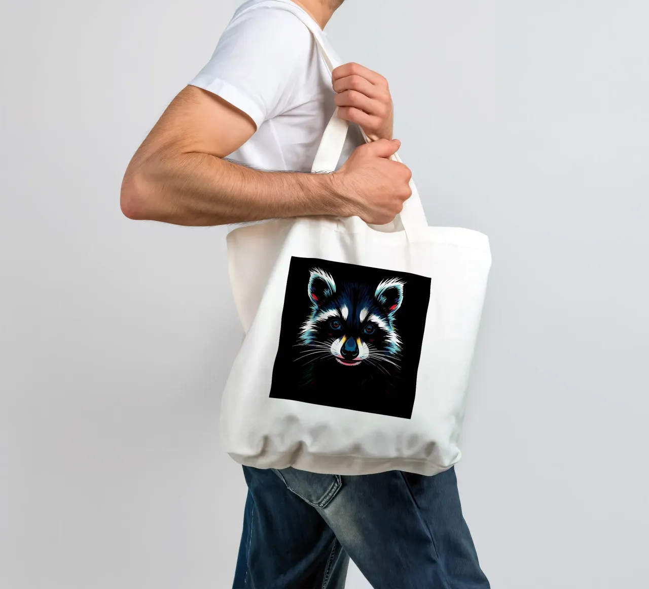 Procione_Stile_N_1 borsa in juta da Tierisch bunt by LK