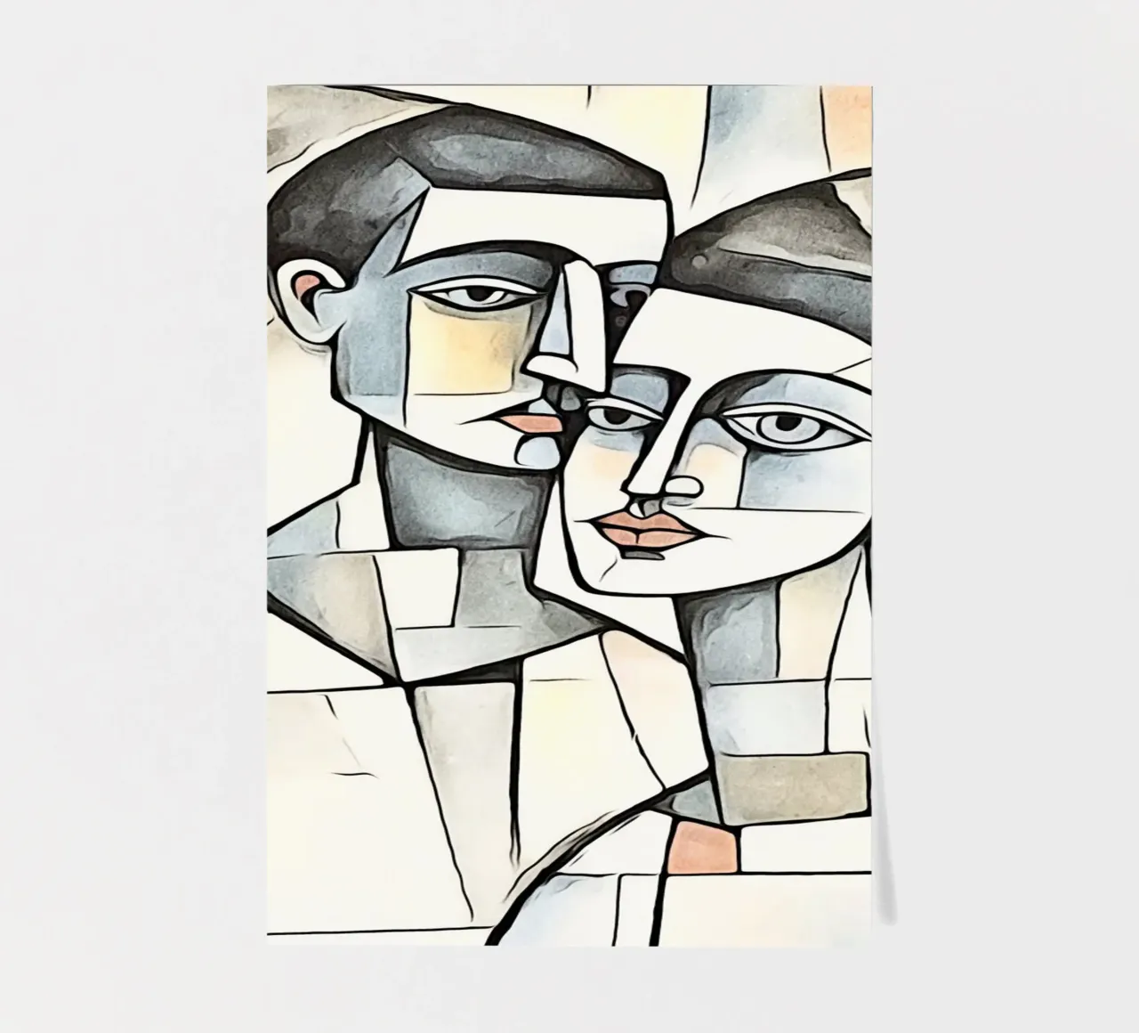 abstract couple, motif 6 sticker sheet by ZAMART