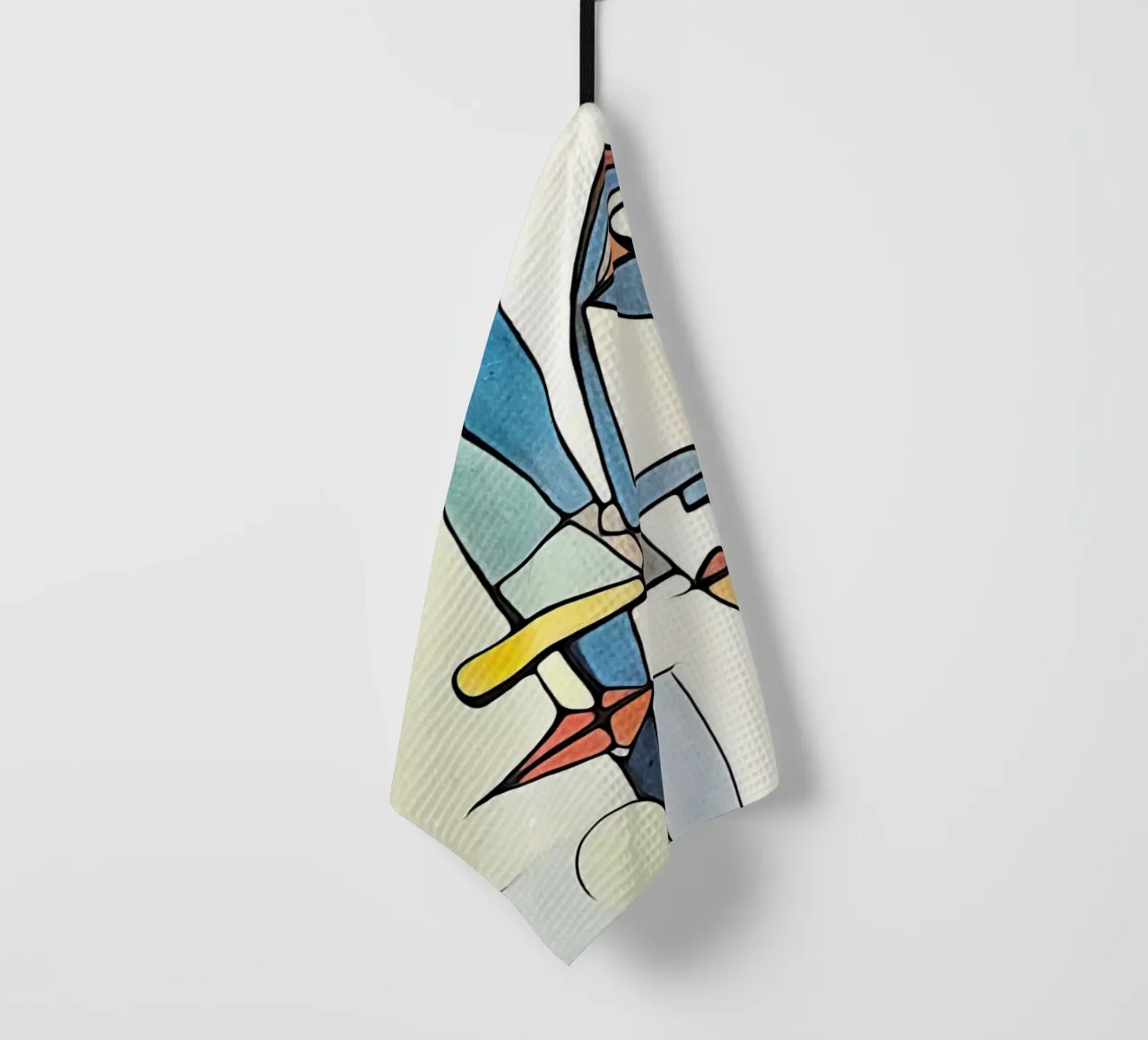 abstract pair, motif 8 tea towel by ZAMART
