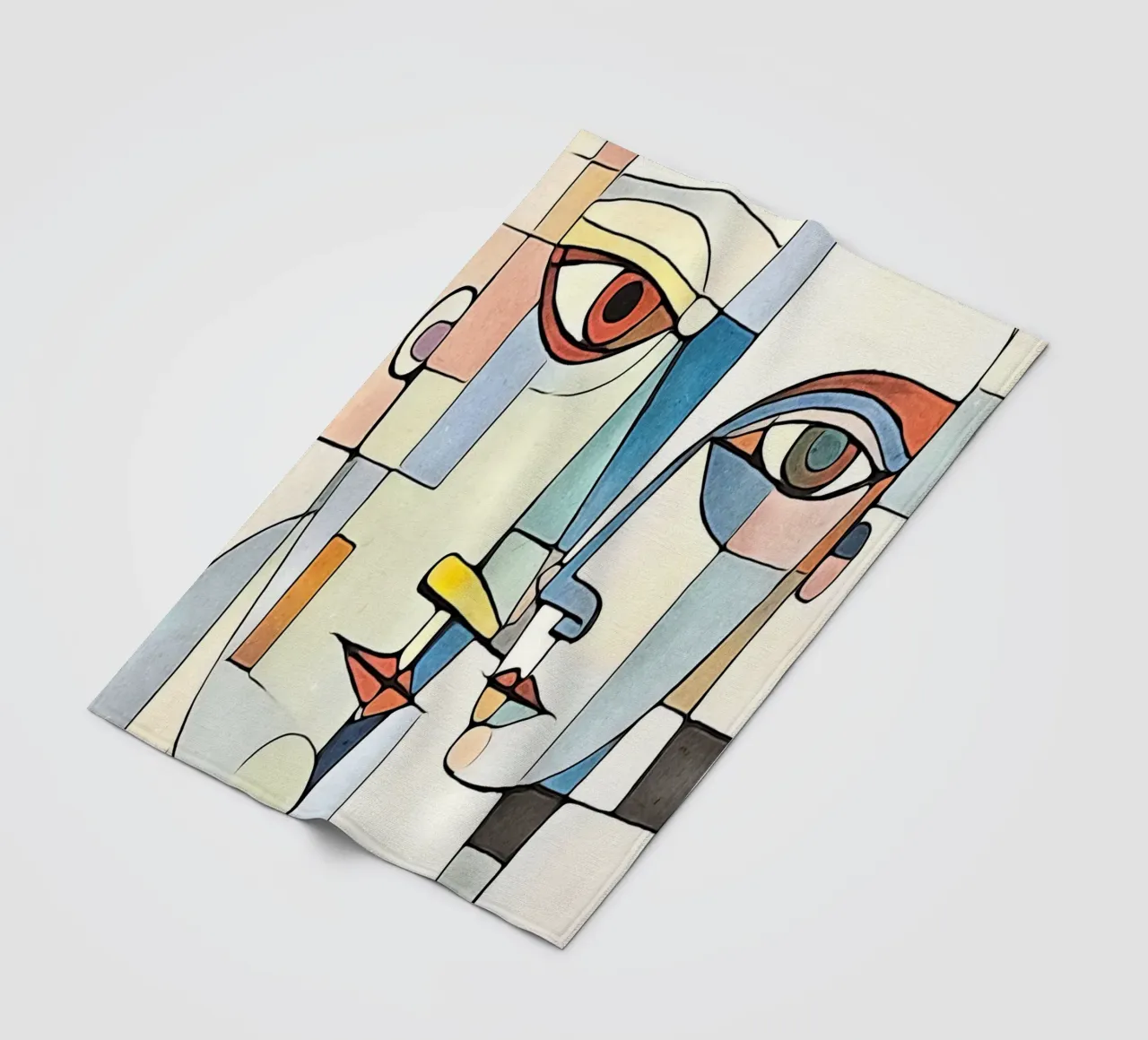 abstract pair, motif 8 fleece blanket by ZAMART