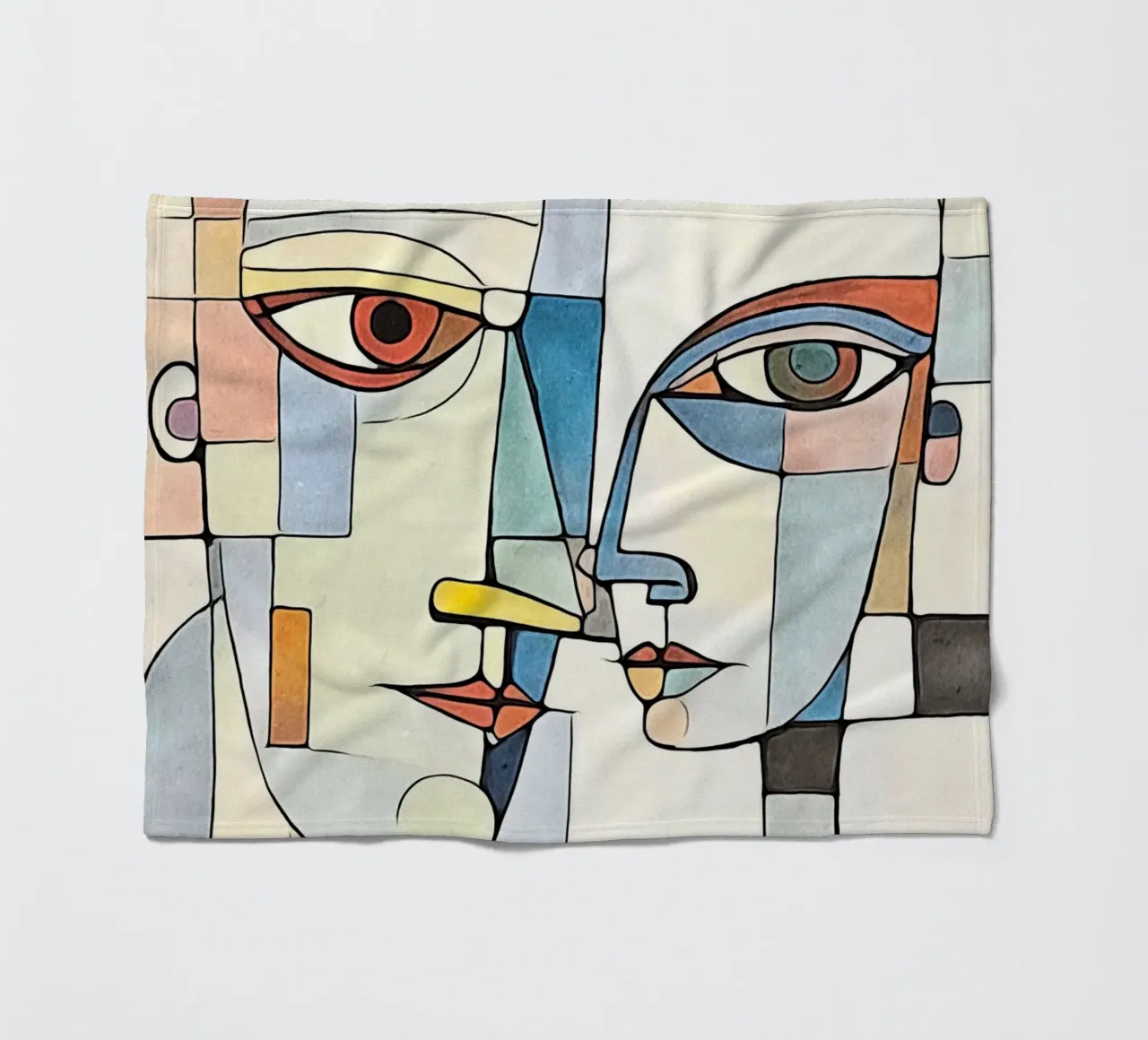 abstract pair, motif 8 fleece blanket by ZAMART