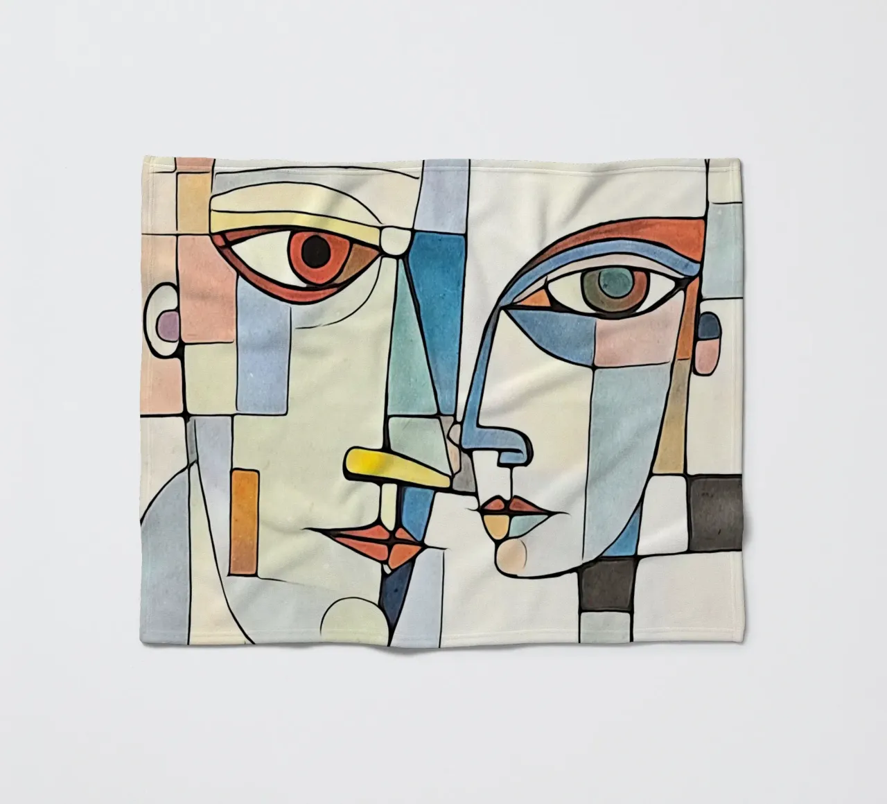 abstract pair, motif 8 fleece blanket by ZAMART