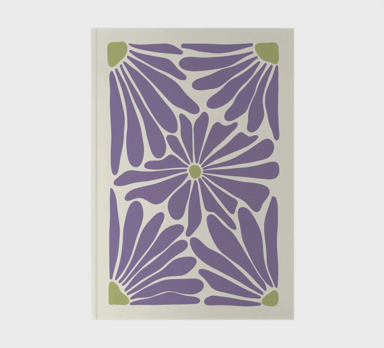 Abstrakte violette Blumen. Notizbuch von Sixmai