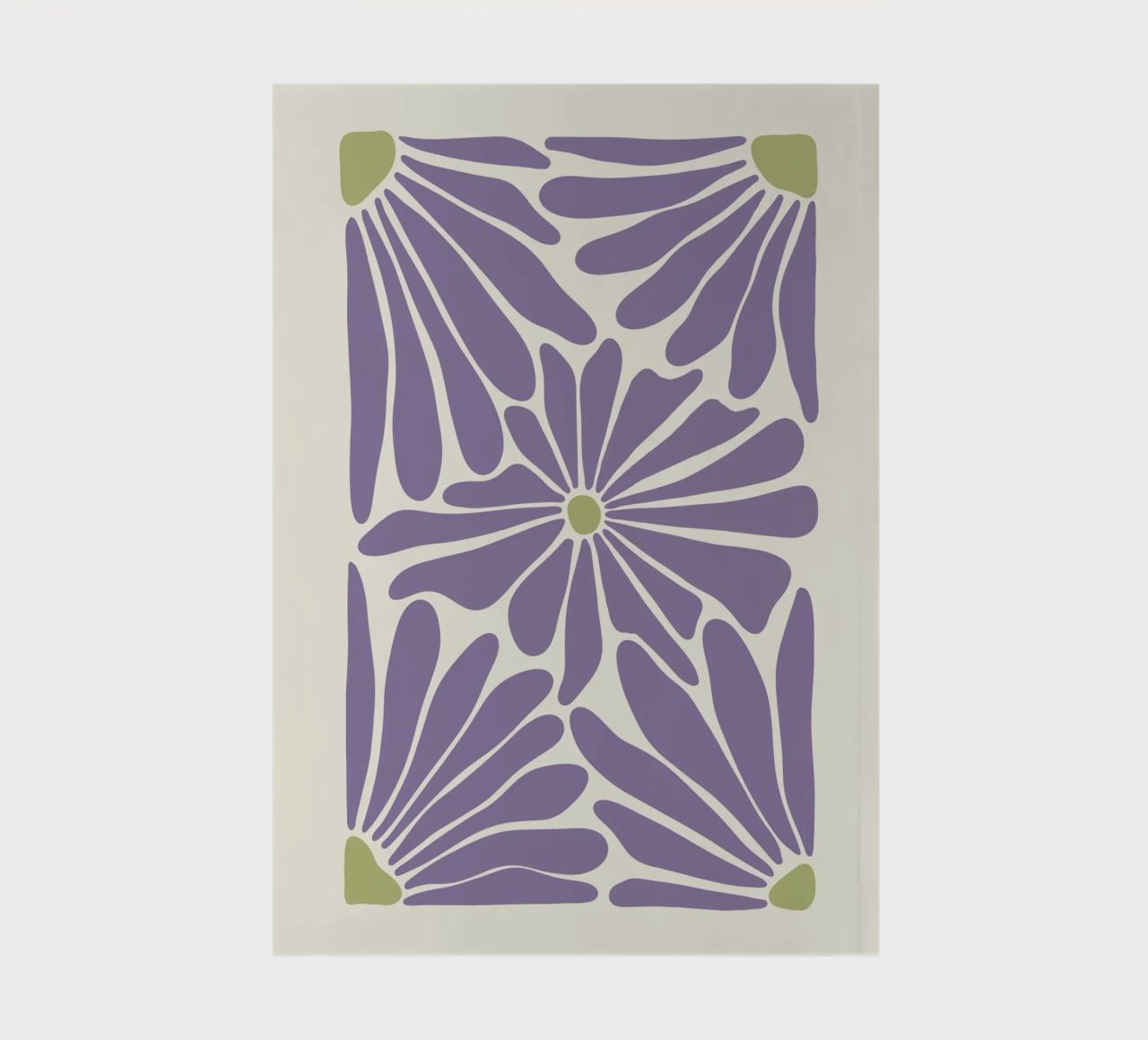 Abstrakte violette Blumen. Notizbuch von Sixmai