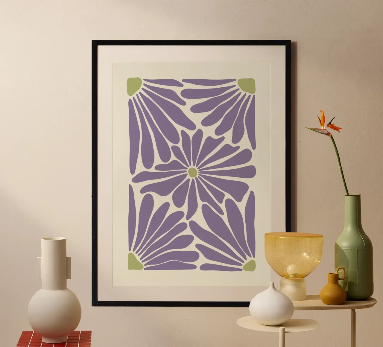Fiori astratti di colore viola. carta hahnemühle da Sixmai