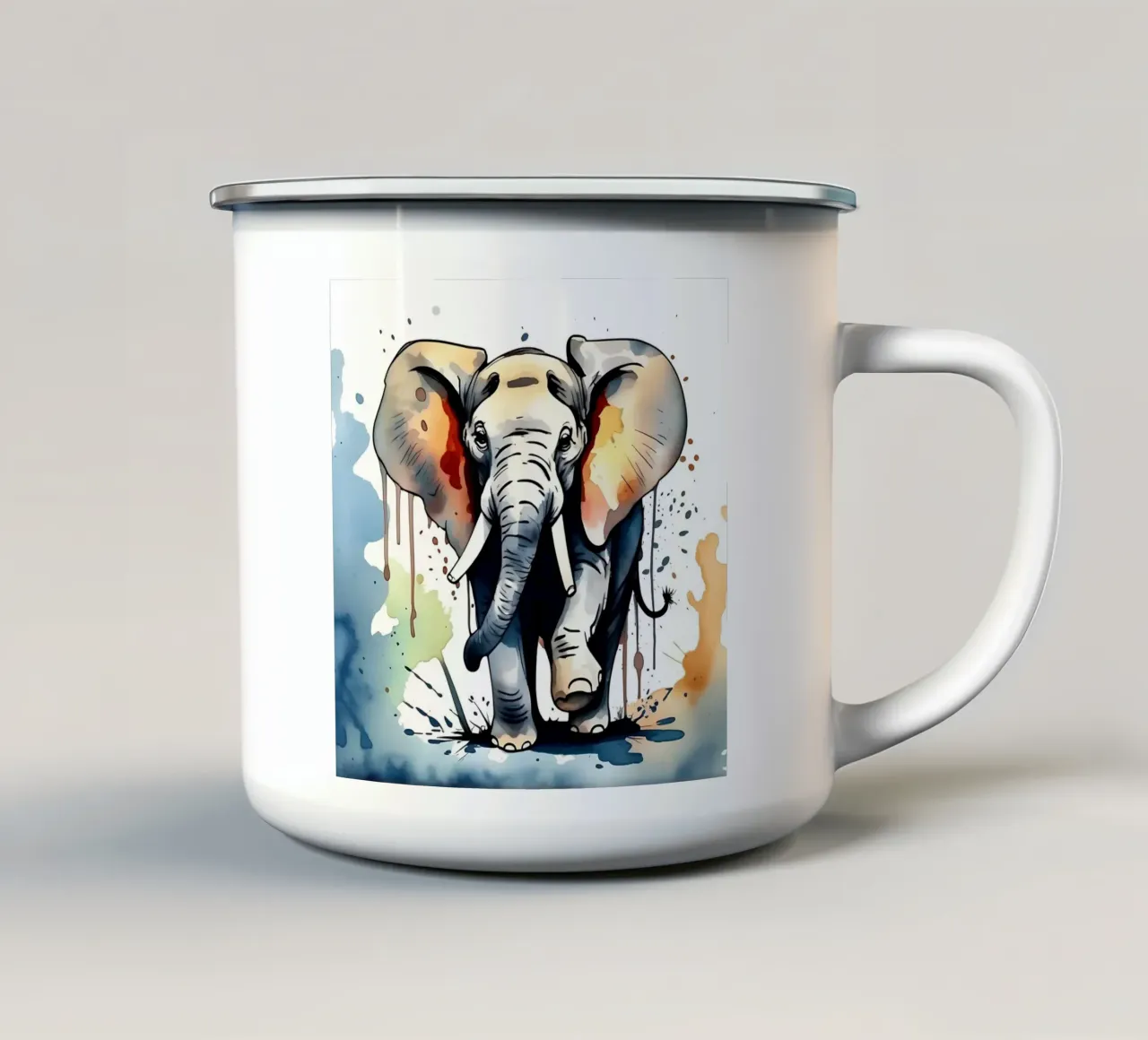 Stile_elefante_M_1 tazza in smalto da Tierisch bunt by LK