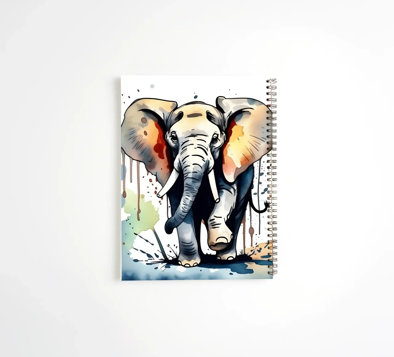 Elephant_Style_M_1 spiral notebook by Tierisch bunt by LK