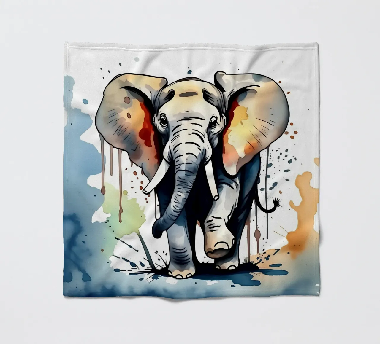 Stile_elefante_M_1 coperta in pile da Tierisch bunt by LK