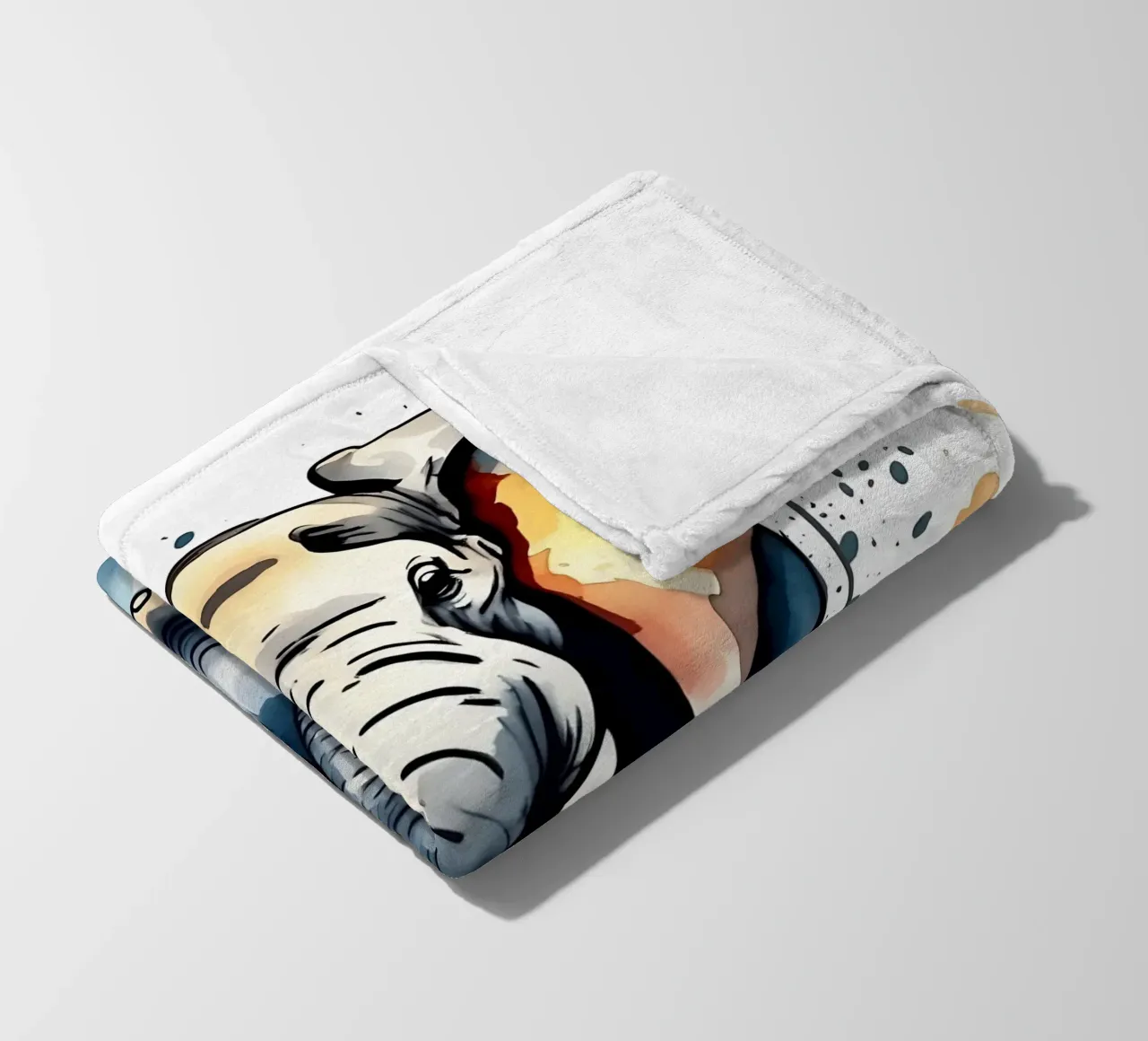 Stile_elefante_M_1 coperta in pile da Tierisch bunt by LK