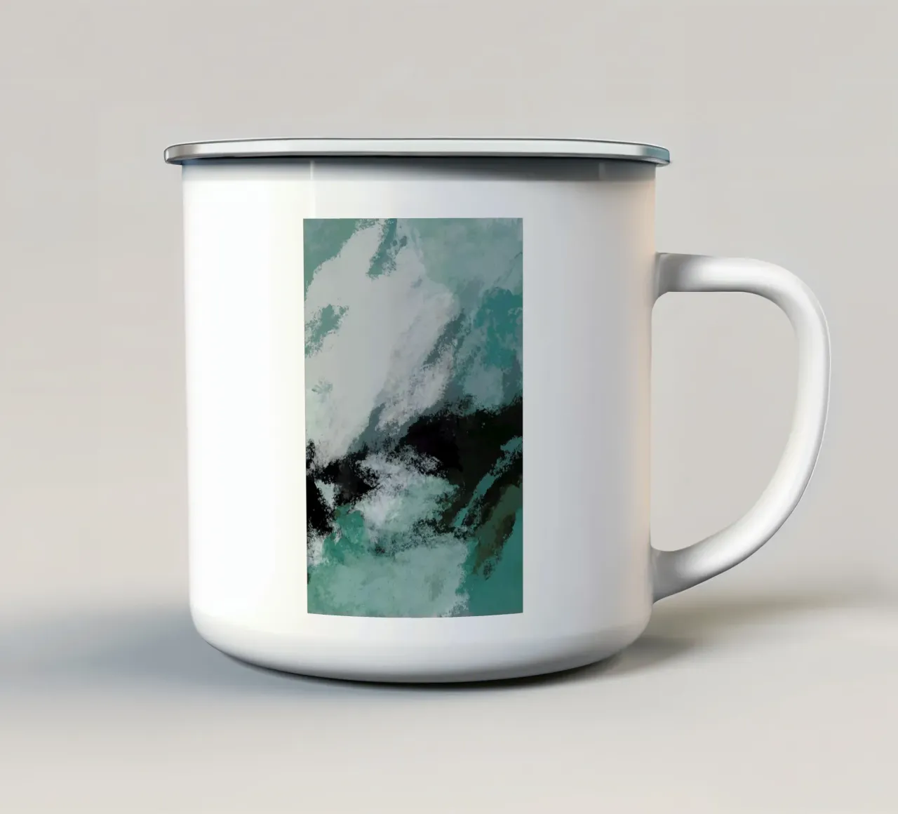 Rough Ocean taza de esmalte de Pure