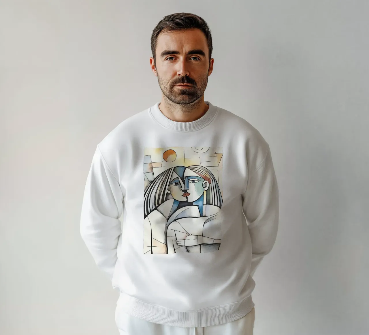 coppia astratta, motivo 9 felpa da ZAMART