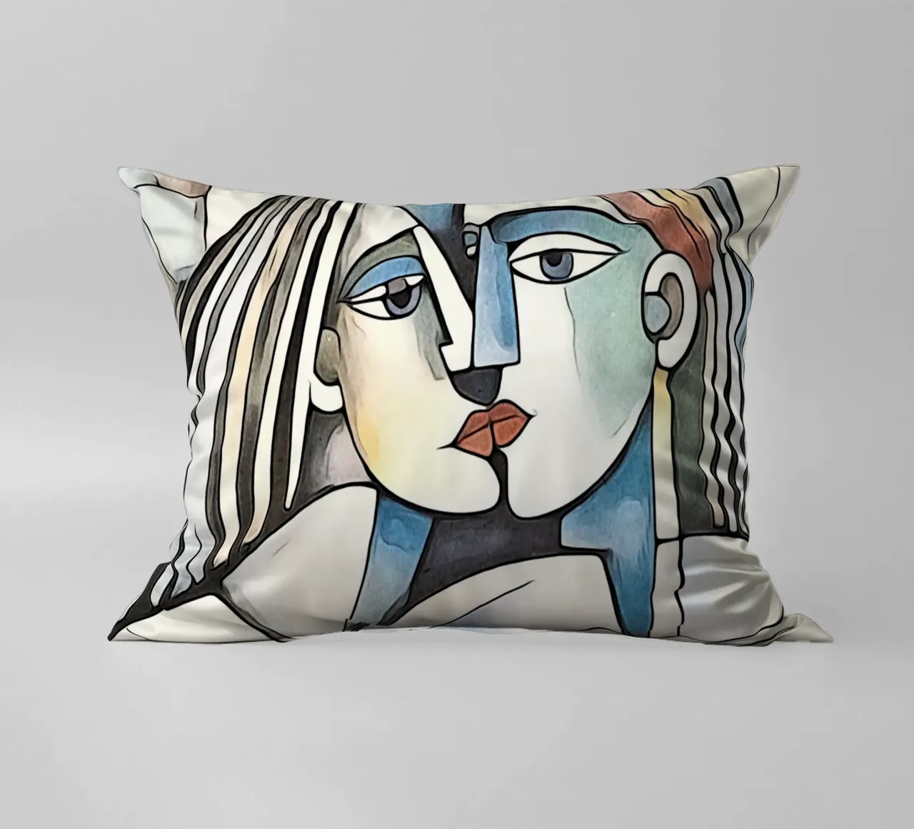 abstract couple, motif 9 decorative cushion by ZAMART
