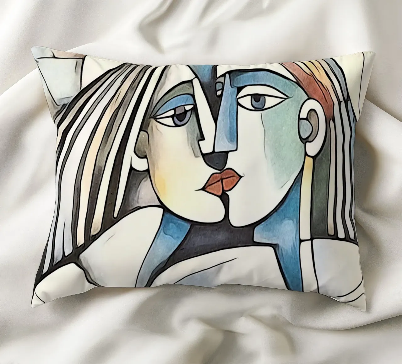abstract couple, motif 9 decorative cushion by ZAMART