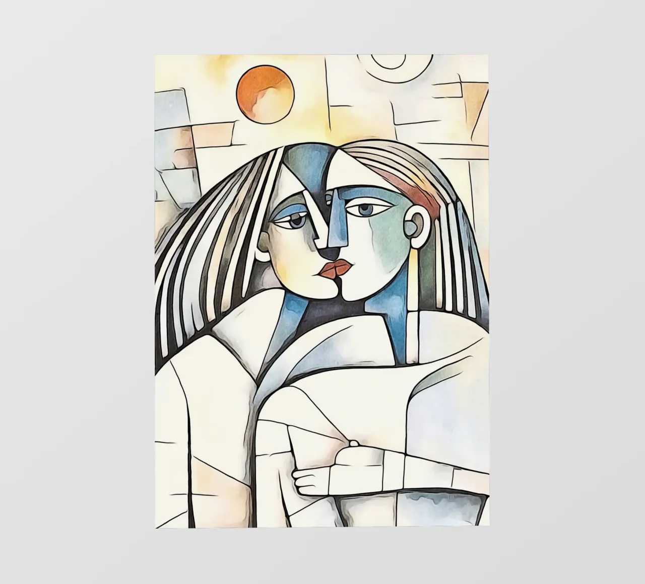 abstract couple, motif 9 pvc cover by ZAMART